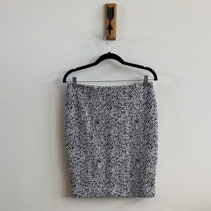 George Monochrome Patterned Mini Skirt
